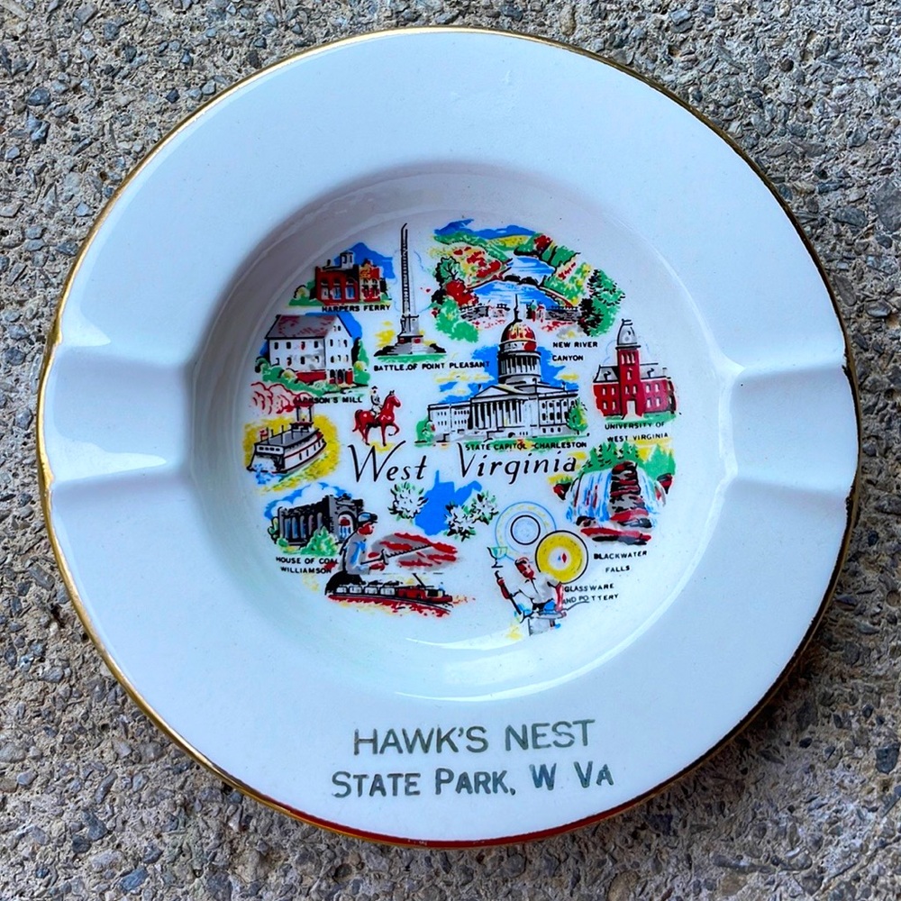 Vintage West Virginia State Park Ashtray